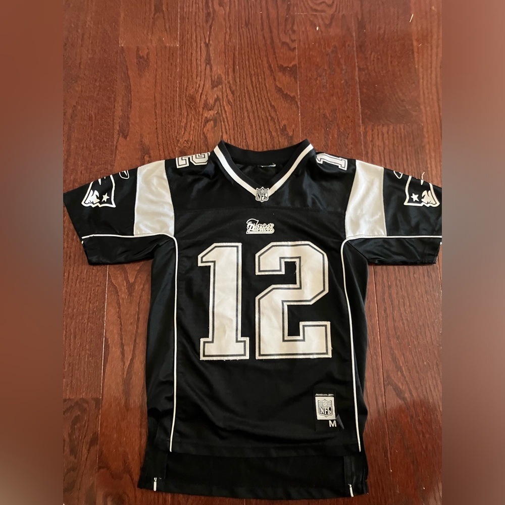 Tom Brady New England Patriots Black White kids jersey